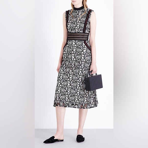 Self-Portrait Dresses & Skirts - Self - Portrait Lace Pattern Midi Dress